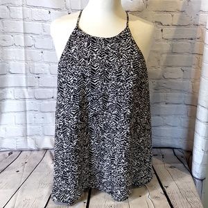 Decree black/white sleeveless blouse XL